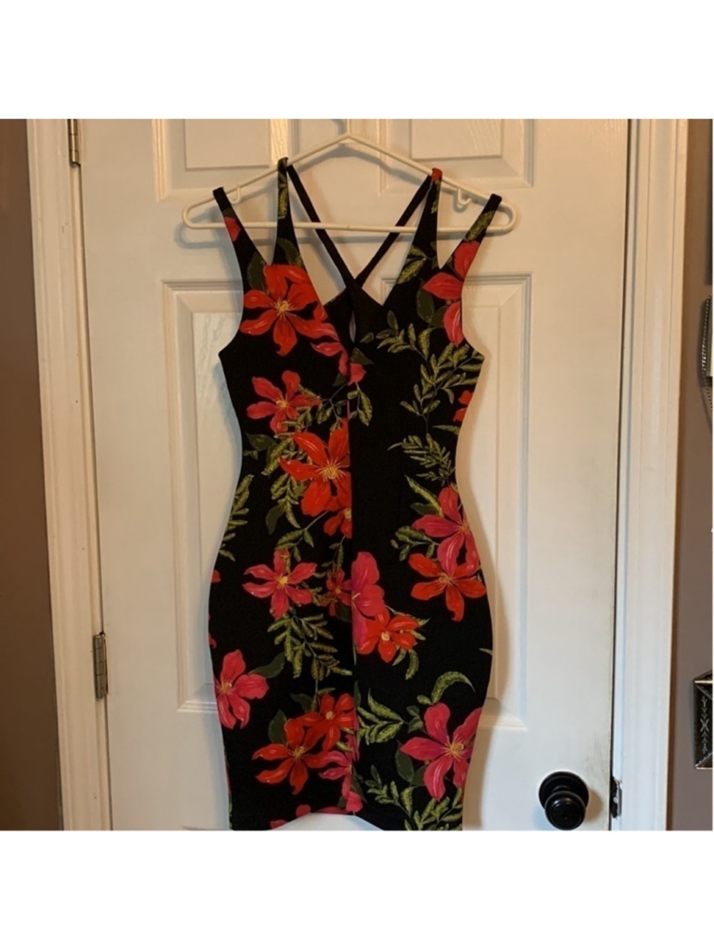 Guess Floral Stretch Mini Dress NWT XS - Picture 3 of 10